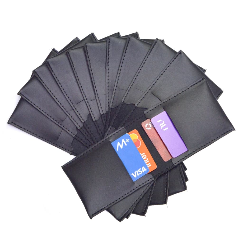 Kit atacado combo com 100 unidades porta cartão carteirinha varias cores envio imediato