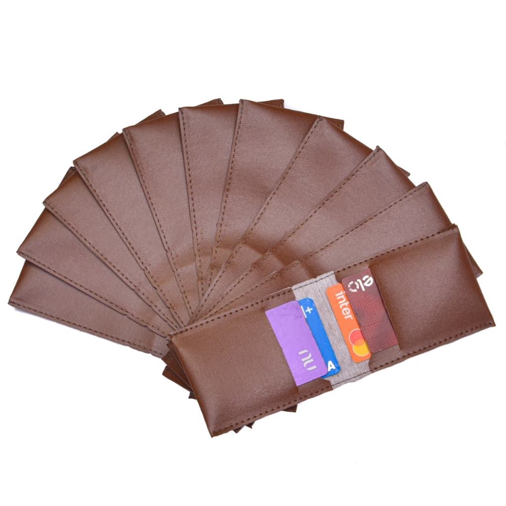 Porta cartao kit combo com 50 unidades slim varias opções de cores e envio imediato