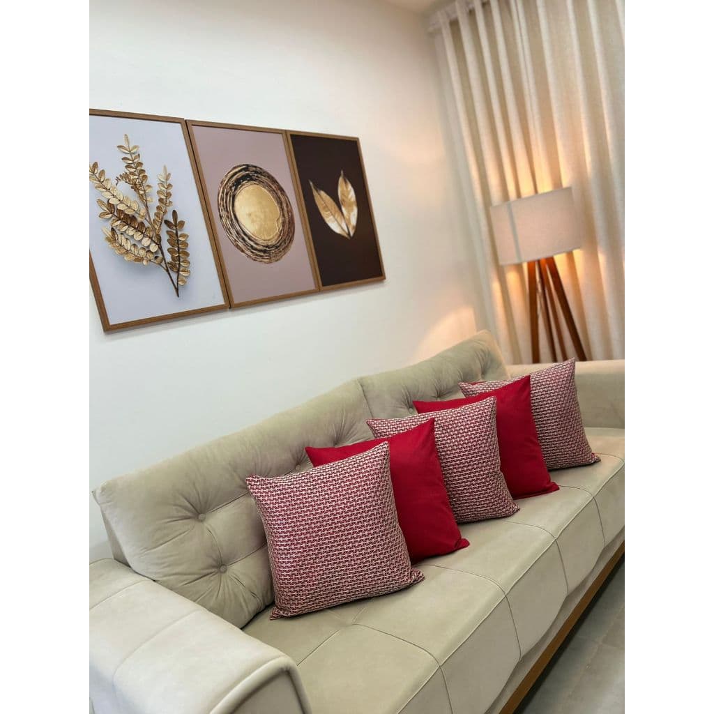 KIT 05  ALMOFADAS TELADAS TECIDO SUEDE DECORAÇÃO PARA SOFAR SALA E CAMA 45X45TAMANHO