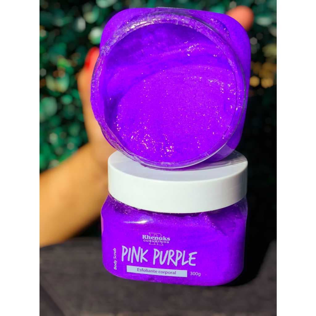 Esfoliante Pink Purple Body Scrub com Glitter