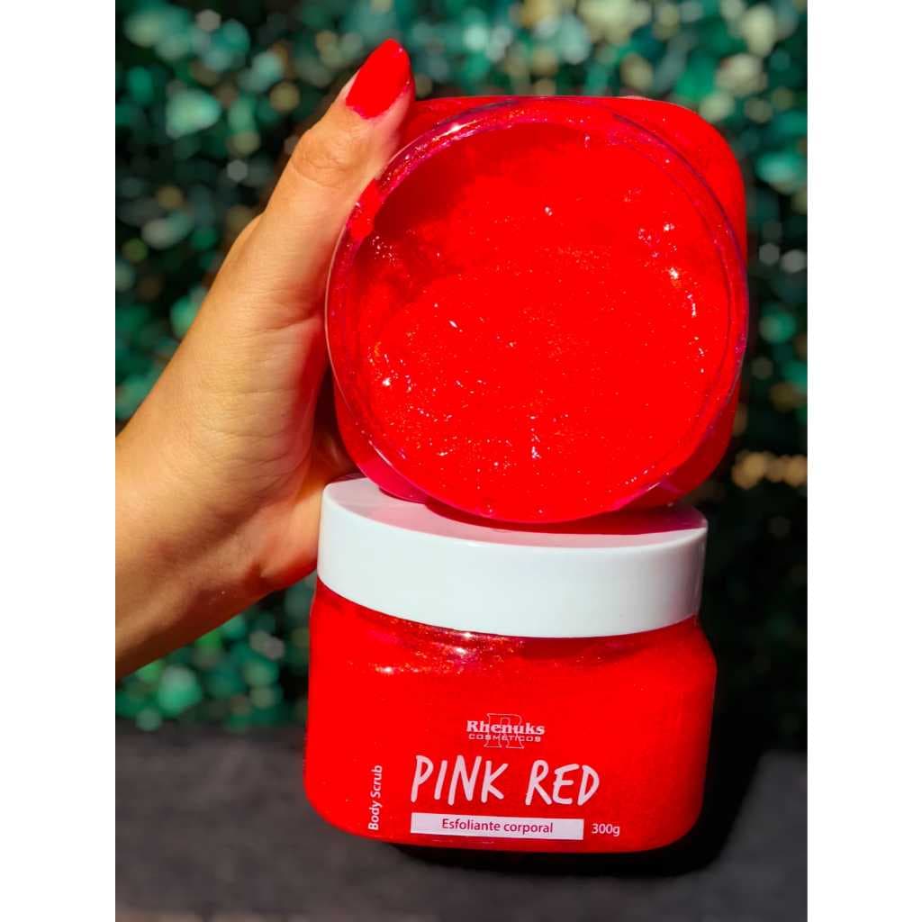 Esfoliante Pink Red Body Scrub com Glitter