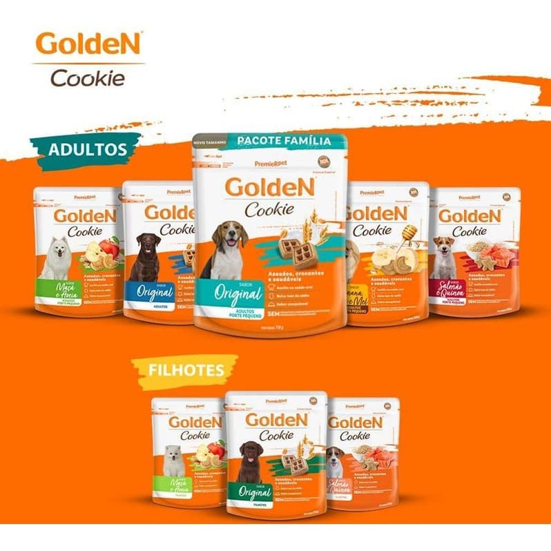 Biscoito Petisco Golden Cookies para Cães 350g