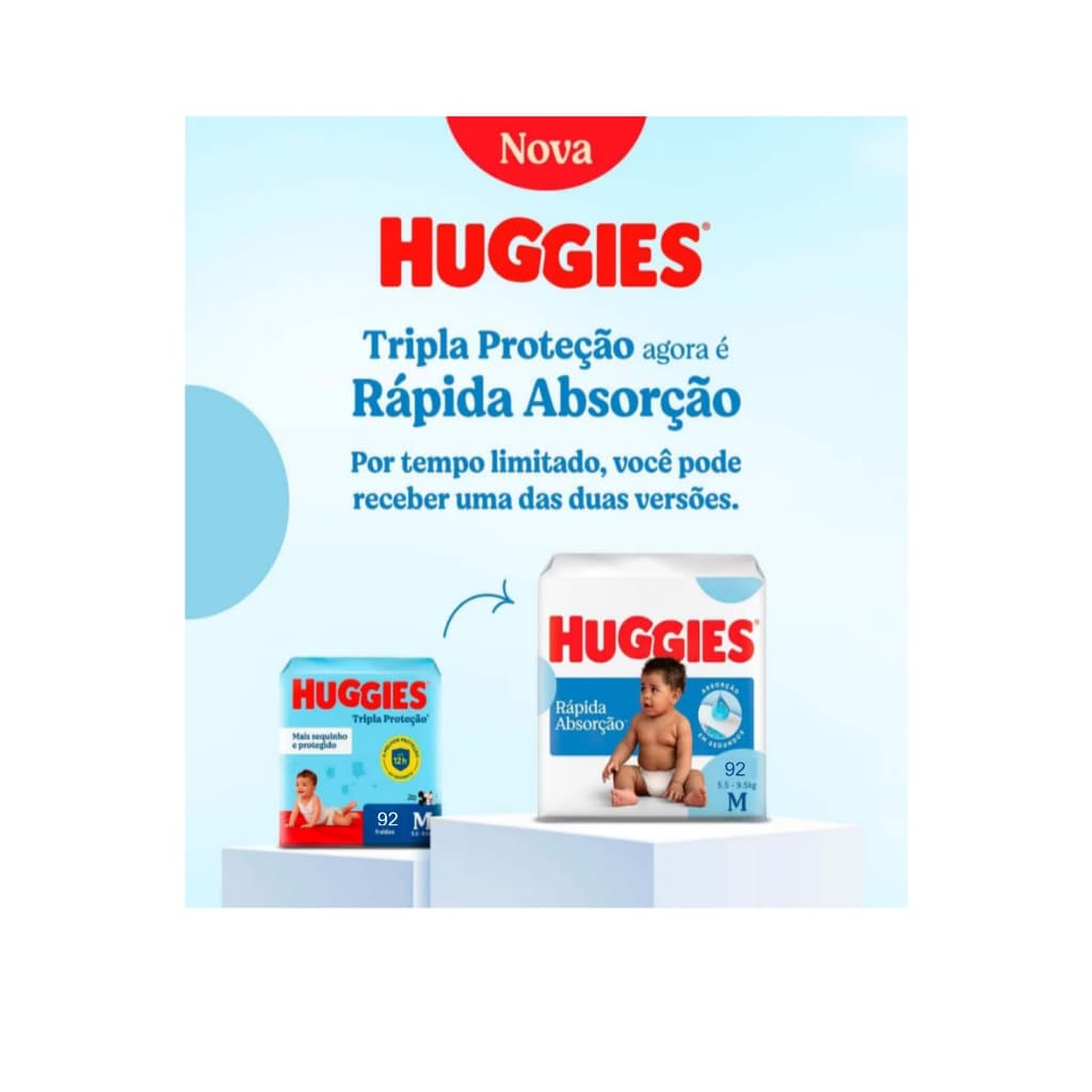Fralda Huggies Disney Tripla Proteção Hiper Todos Os Tamanhos