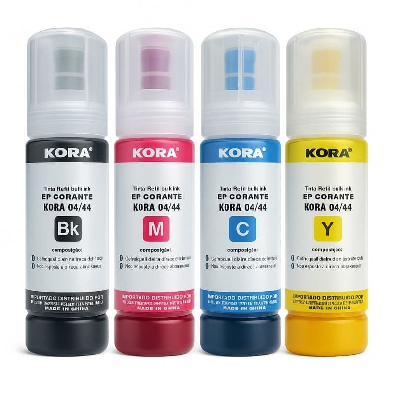 Kit 04 tintas Compatível para impressora Tank L3150, L3110, L5190, L3250, L3210, L5290, L5590 CMYK