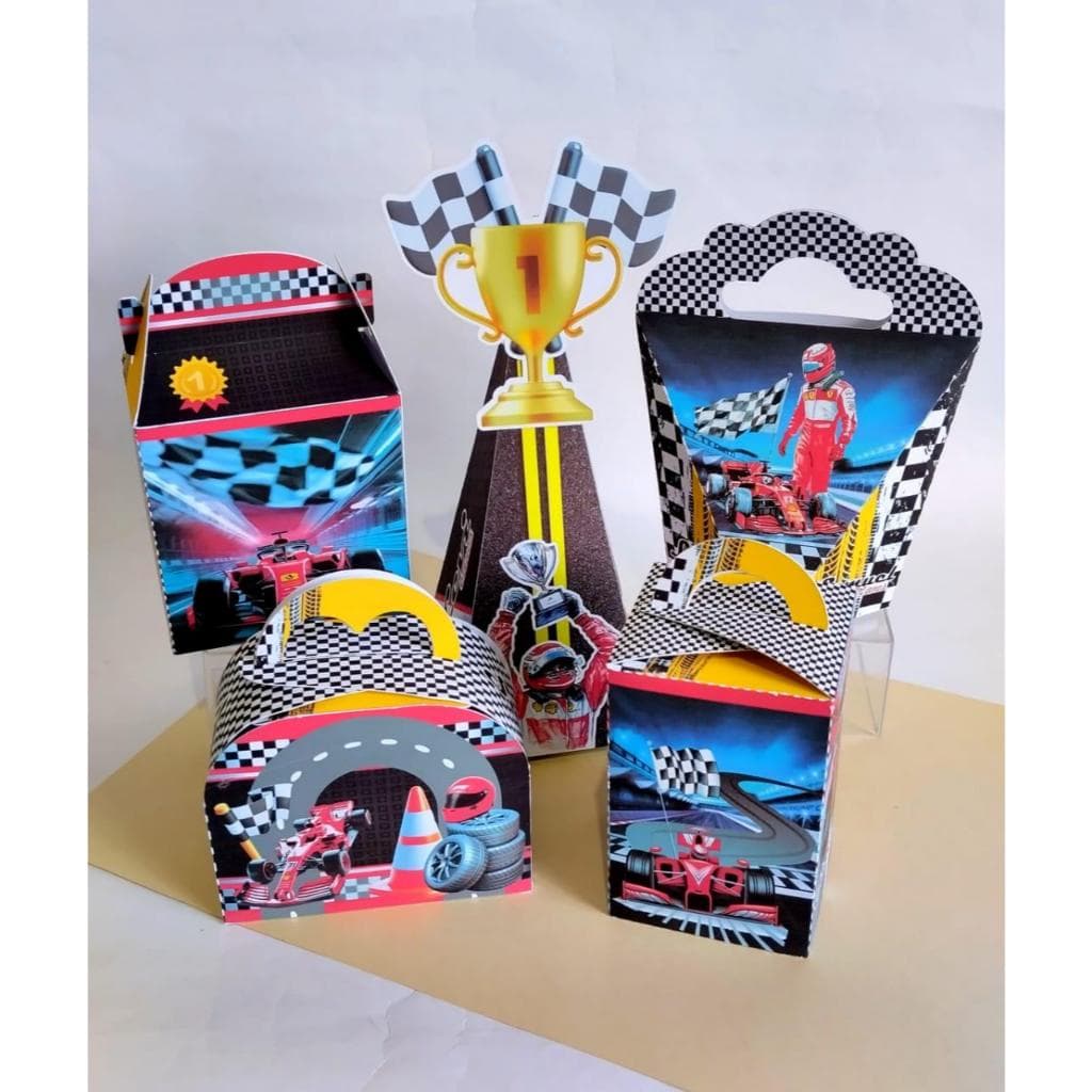 Personalizados Fórmula 1 - PEGUE E MONTE Lembrancinha Caixinhas Personalizadas
