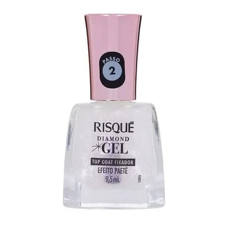 Top Coat Fixador Risque Diamond Gel Paete 9,5ml