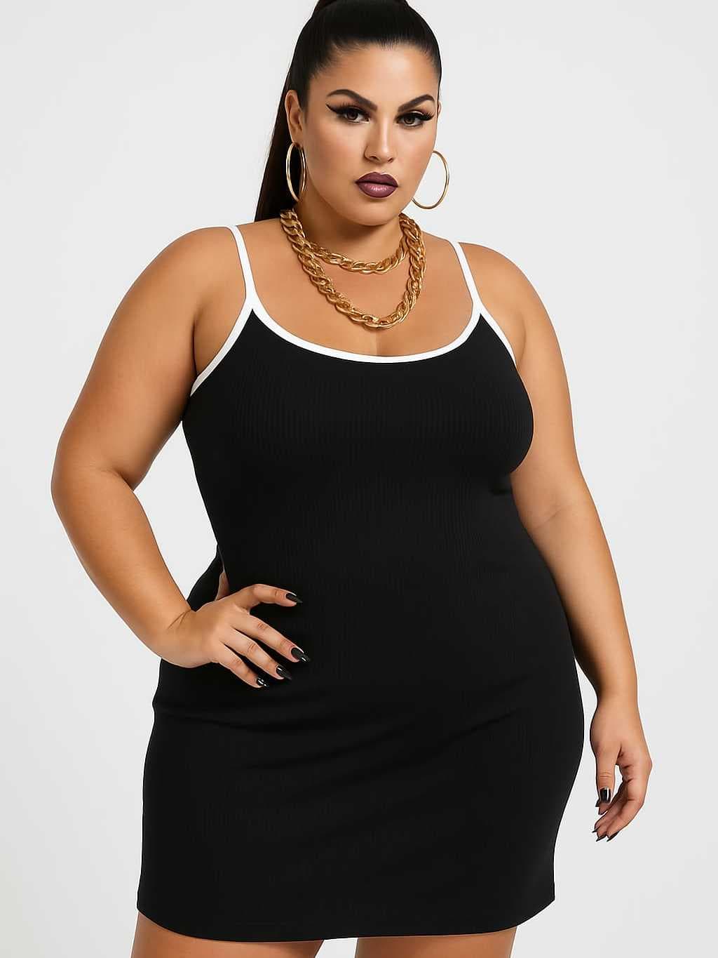 DRAPA PLUS - VESTIDO DE ALCINHA PLUS SIZE PLUS