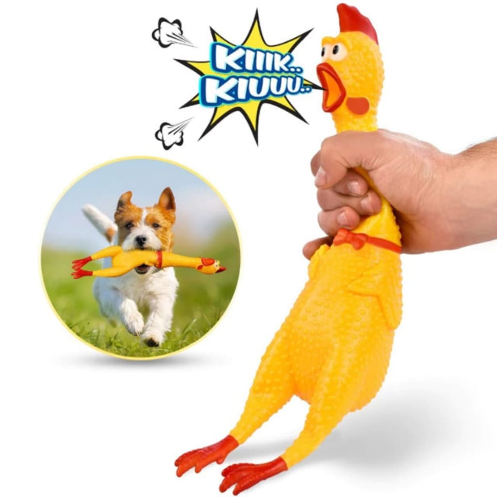 Mordedor para pet galinha que grita Brinquedo frango de borracha para Cães