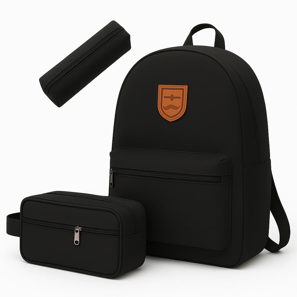 Mochila Masculina Grande com Necessaire e Estojo + Brinde