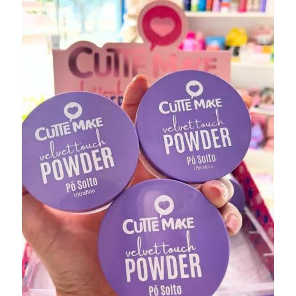 Pó Solto Ultrafino Cutte Make Velvet Touch 10g Alta Fixação e Durabilidade Cor 03