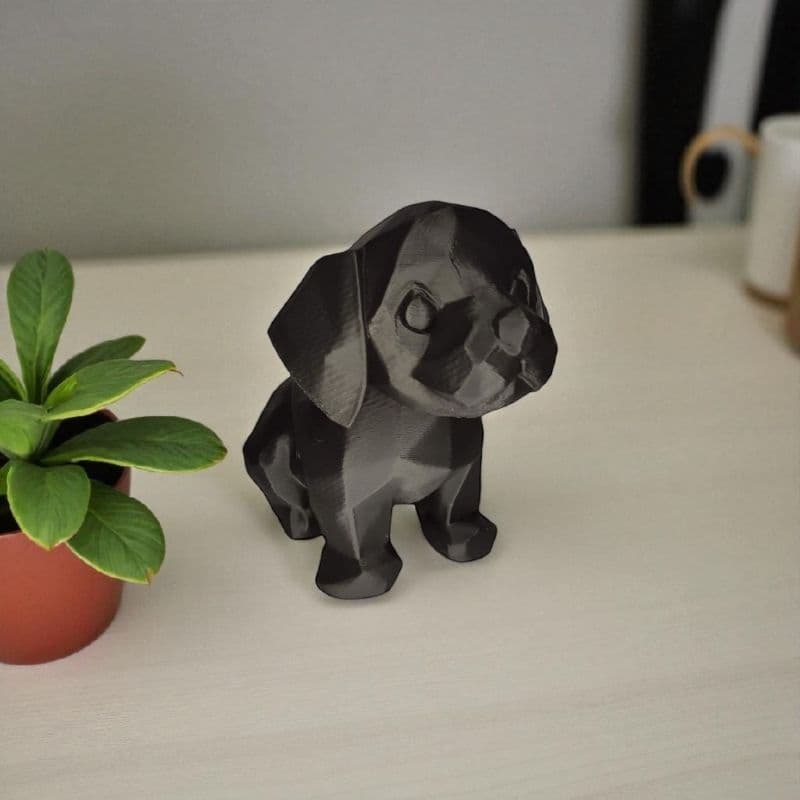🐶 Escultura Cachorro Low Poly – Modernidade e Estilo na Sua Decoração! 🎨