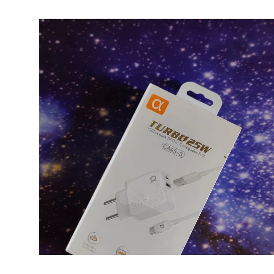 Carregador Turbo 25W a'Gold USB para Tipo C CA45-3 – Alta Eficiência e Desempenho Garantido