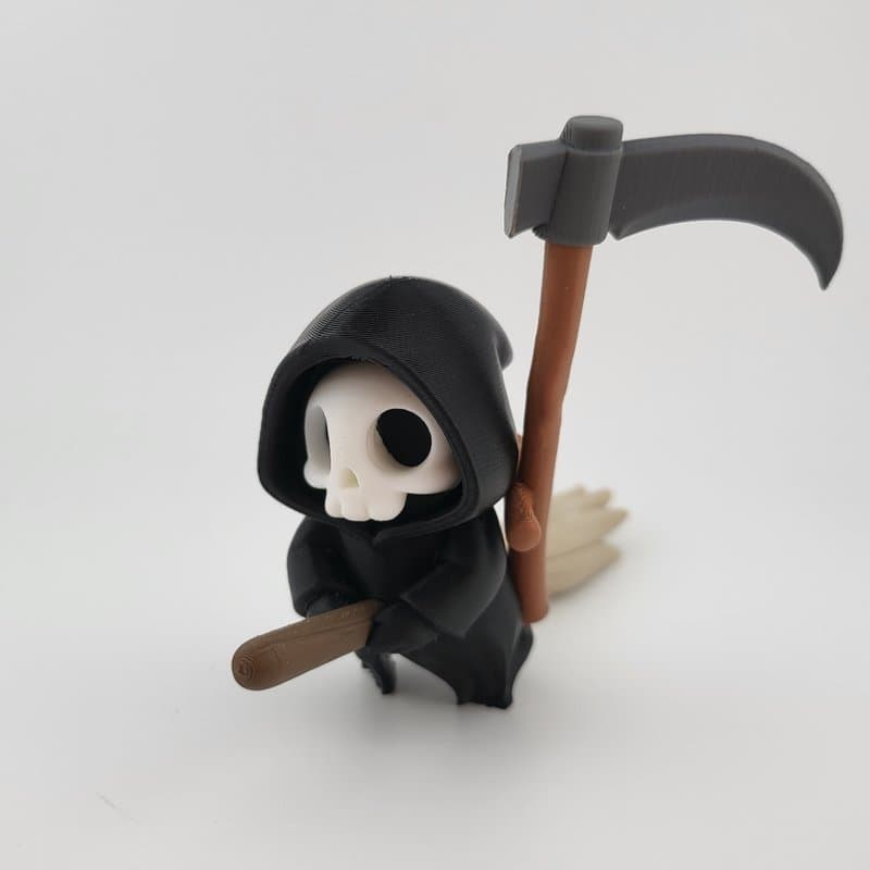 Ceifador Dona Morte com Vassoura Decorativa Criativa Halloween