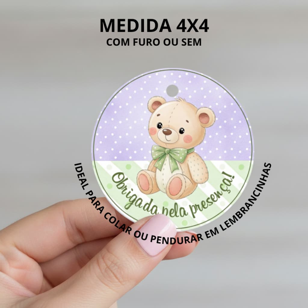 70 tag de agradecimento personalizada CHÁ REVELAÇÃO- fazemos todos os temas