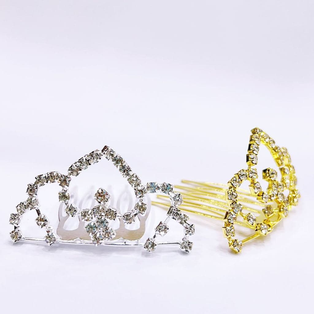 Kit 3/12 Peças de Tiara Coroa Pente Princesa/ Noivas/festa Strass Debutantes -atacado