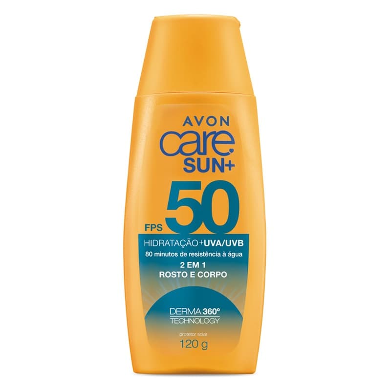 Protetor Solar Rosto e Corpo FPS 50 Avon Care Sun+