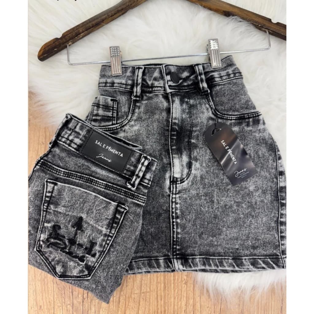 Saia Jeans Com Lycra Sal E Pimenta Saia Jeans Sal E Pimenta