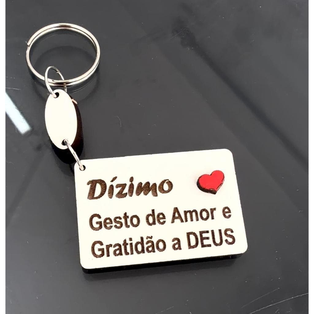 Kit 50 Chaveiros Mdf Tema Dízimo Igreja Dizimista