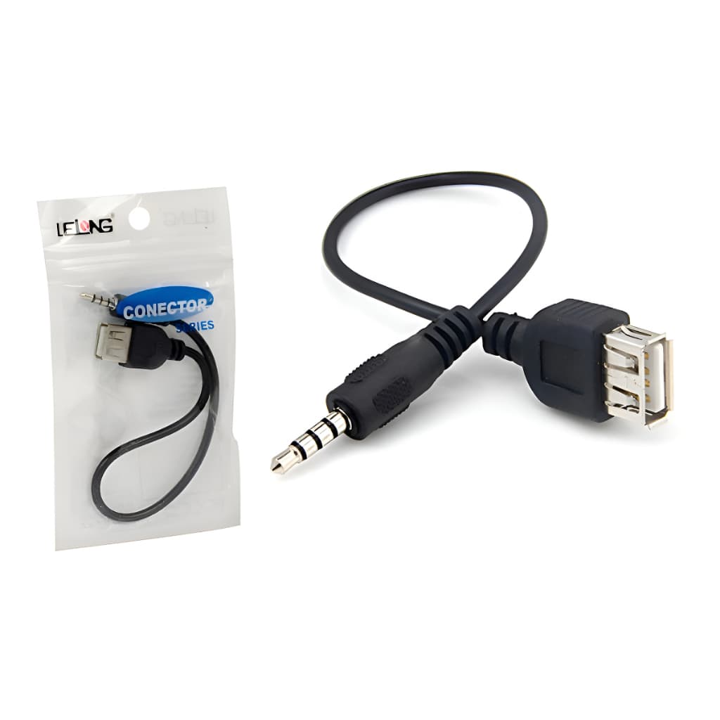 ADAPTADOR P2 X USB FÊMEA 3.5mm CONVERSOR DE AUDIO  PORTATIL PLUG /PLAY