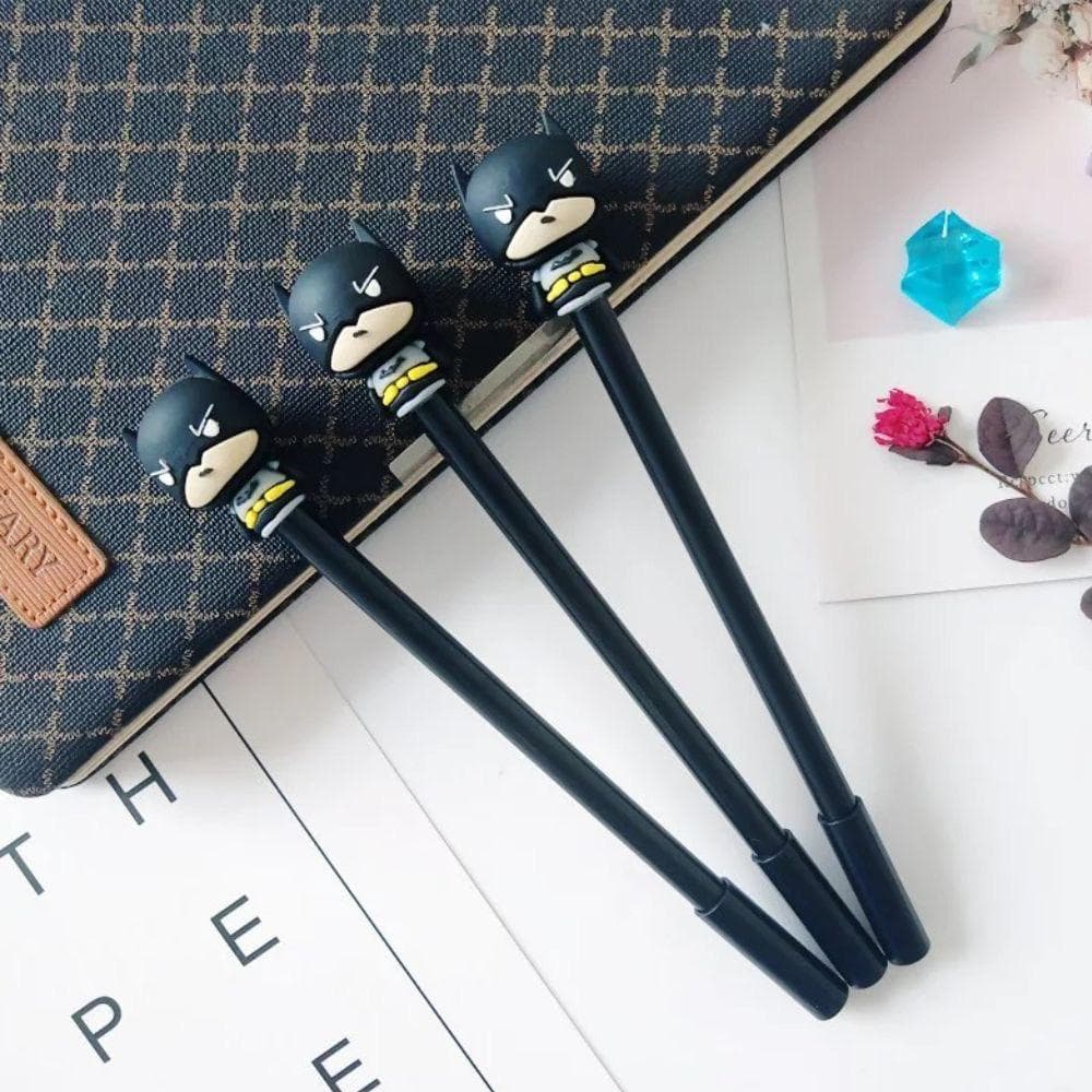 Caneta Gel do Batman DC - Kits de 4/8/12 - Papelaria Kawaii e Material Escolar - Atacado