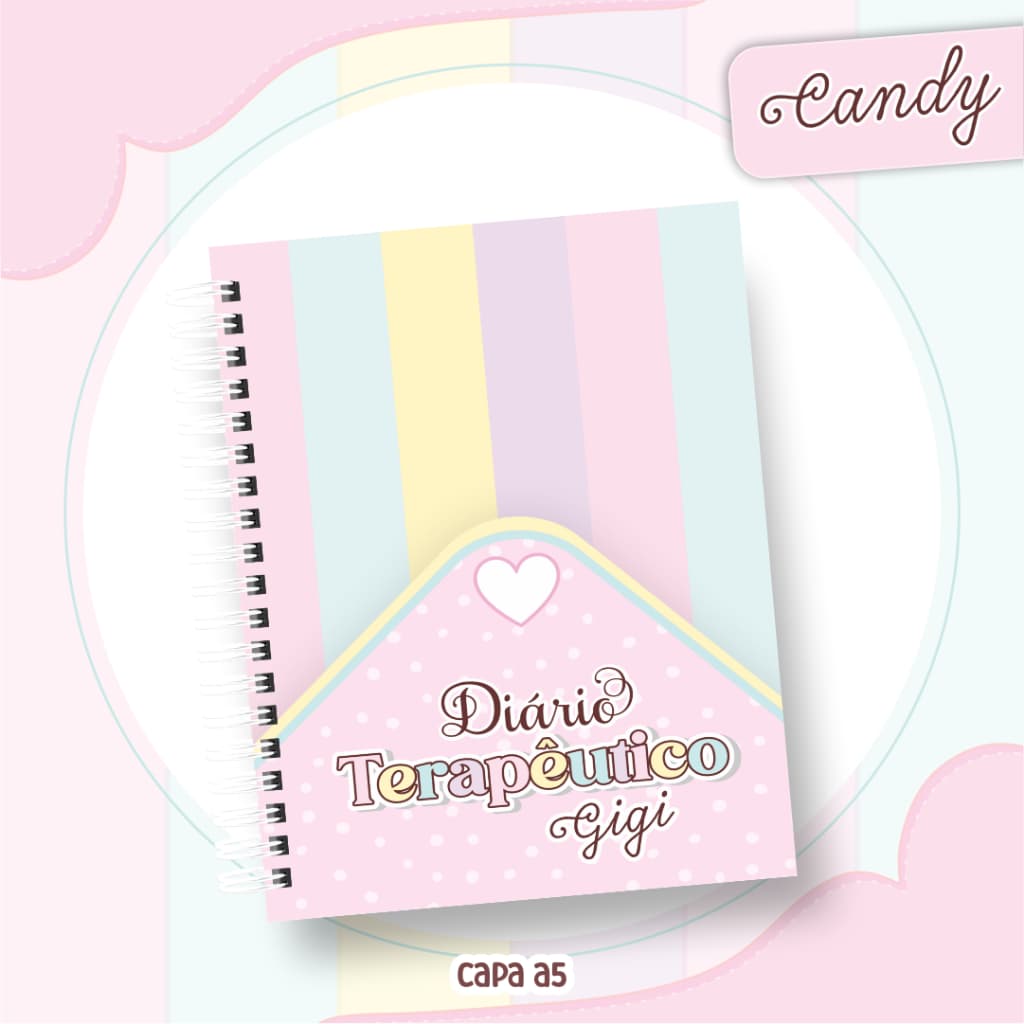 Diário Personalizado Candy Com Nome Capa Dura
