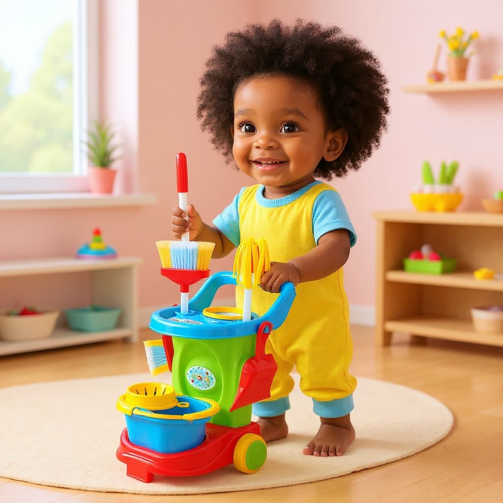 Brinquedo Educativo Limpeza Infantil Carrinho Completo Realista Interativo