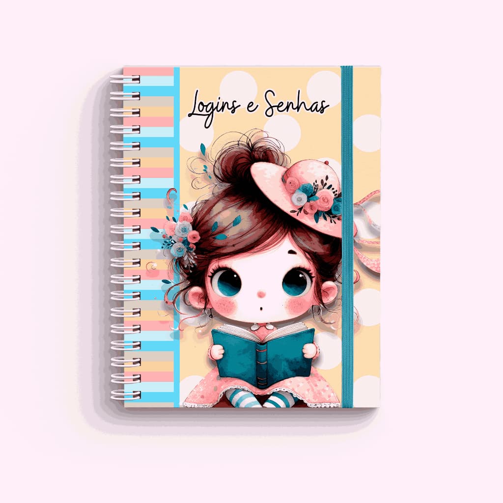 Caderno De Anotações Logins E Senhas Personalizado Com Nome Capa Dura