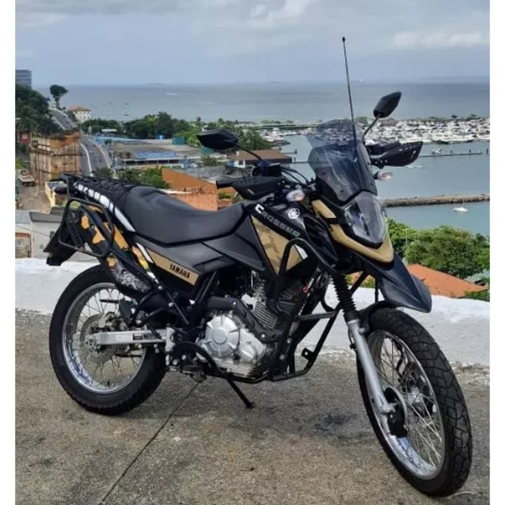 Bolha para-brisa lente fumê moto Xtz150 Crosser 2022  2024 2025 2026