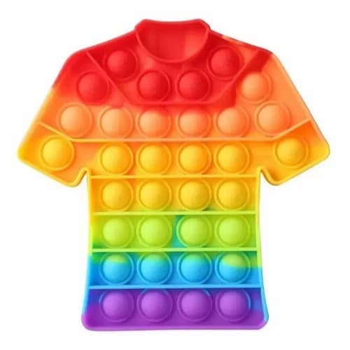 Pop It Fidget Toys Brinquedo Anti Stress Sensorial Colorido Camisa