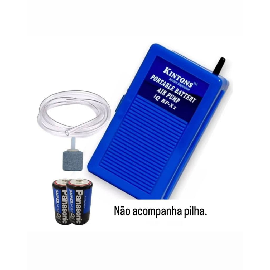 Compressor De Ar Pilha P/ Aquario E Isca Viva Pesca 3l/m