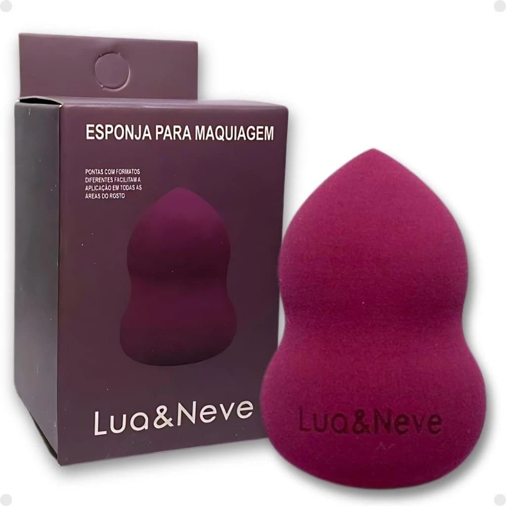 Esponja para Maquiagem Cilíndrica Lua & Neve – Macia, Reutilizável e de Alta Precisão
