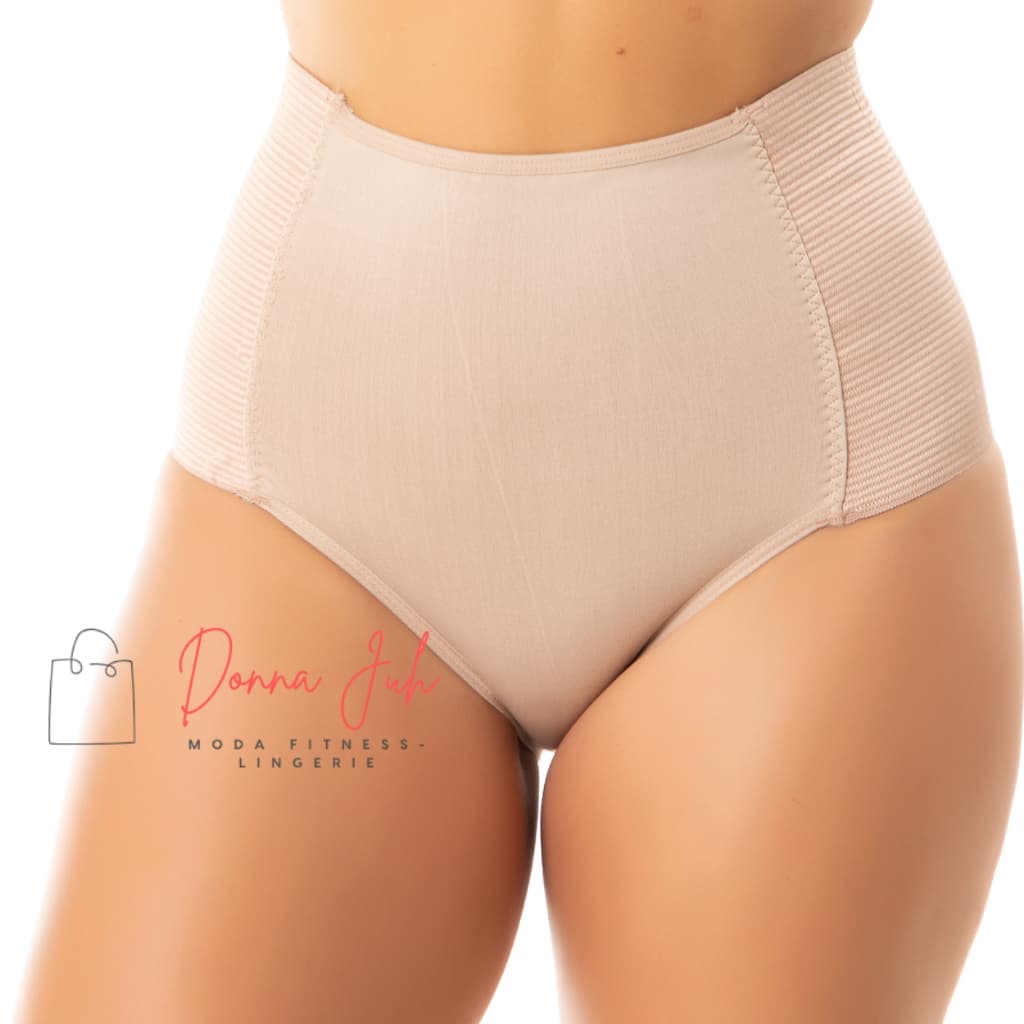 Calcinha Modeladora Compressão Cintura Alta Suplex Premium P M G GG Preto e Nude Donna Juh