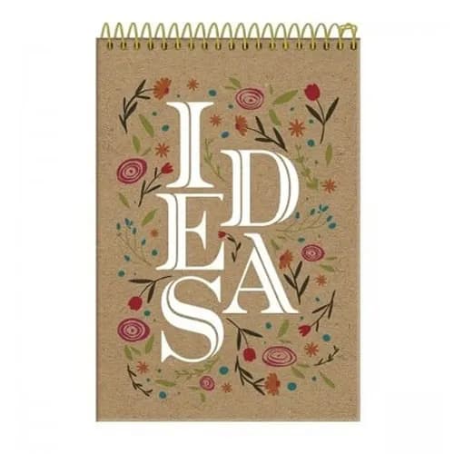 CADERNO CD ESPIRAL AO ALTO 80FLS 140X202 KRAFT