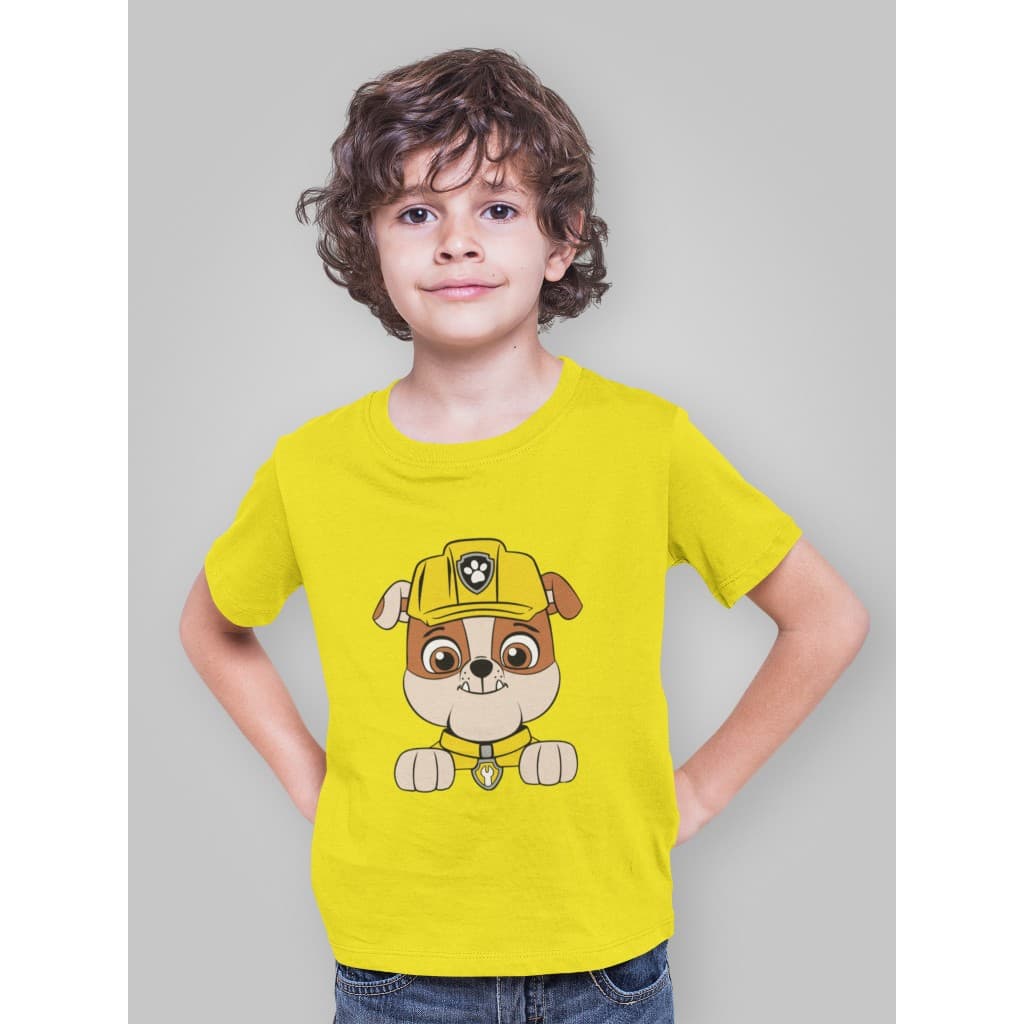 Camiseta Rubble Patrulha Canina Blusa Infantil 100% Algodão Roupa Infantil Menino