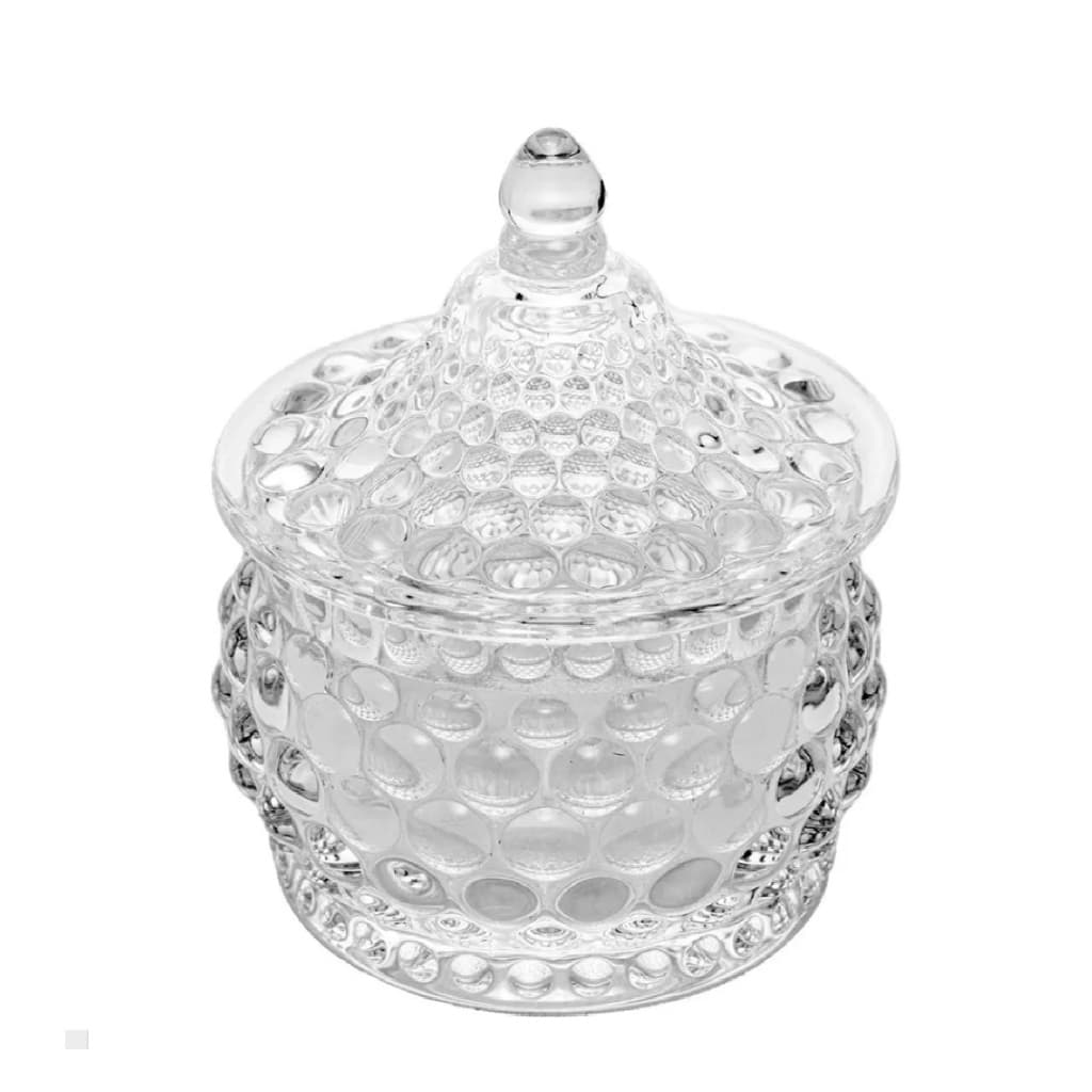 Potiche de Cristal Hat Balls Vidro Bomboniere Porta Doces 8cm x 8cm x 9,5cm