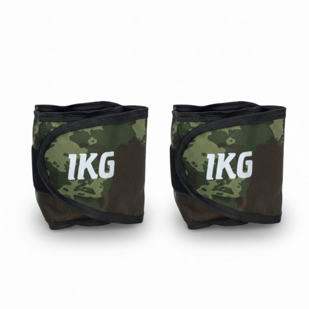 Par de Caneleira de Peso de 1kg / 2kg / 3kg / 4kg e 5kg Para Treinamento de Pernas Estampa Camuflada