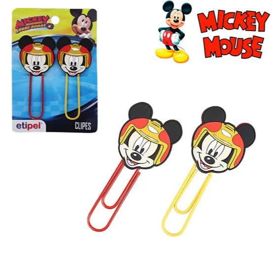 CLIPS GRANDE COLORS KIT COM 2 PEÇAS 9,5CM MICKEY SPIDER MAN