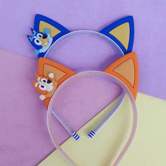 Tiara infantil orelhinha Bluey ou Bingo acessórios de cabelo infantil Disney