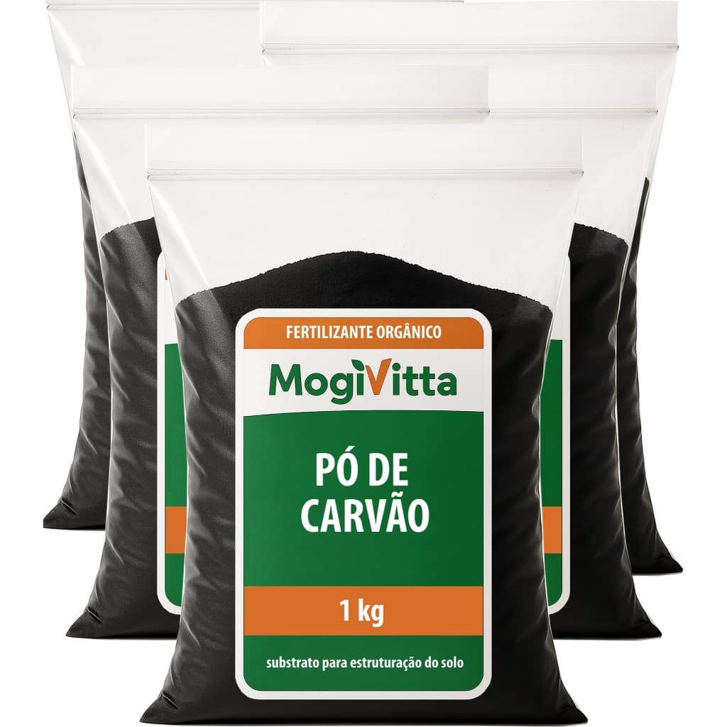 Pó De Carvão Adubo Substrato 100% Orgânico Vegetal Para Plantas Hortas Jardins Orquídeas Bonsai