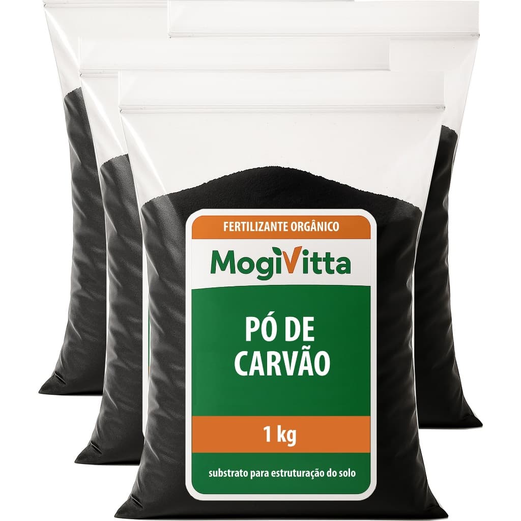 Pó De Carvão Vegetal de Eucalipto 100% Natural e Orgânico Substrato Premium Jardinagem Plantas Horta