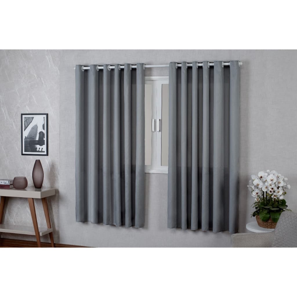Cortina Roma 2,20x1,70 -Tecido Microfibra de Qualidade - Decoração Sala Quarto e Escritorio