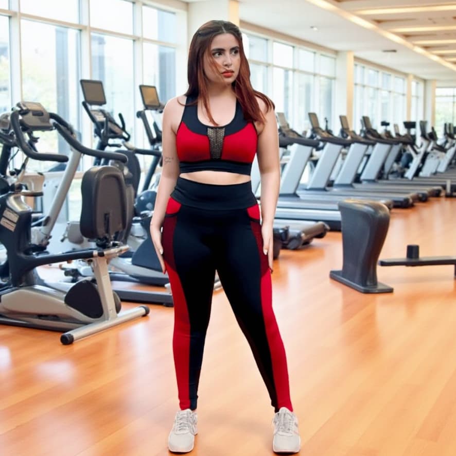 Conjunto de Academia Fitness top e Calça Legging  Feminina Conforto e Estilo para o Dia a Dia casual