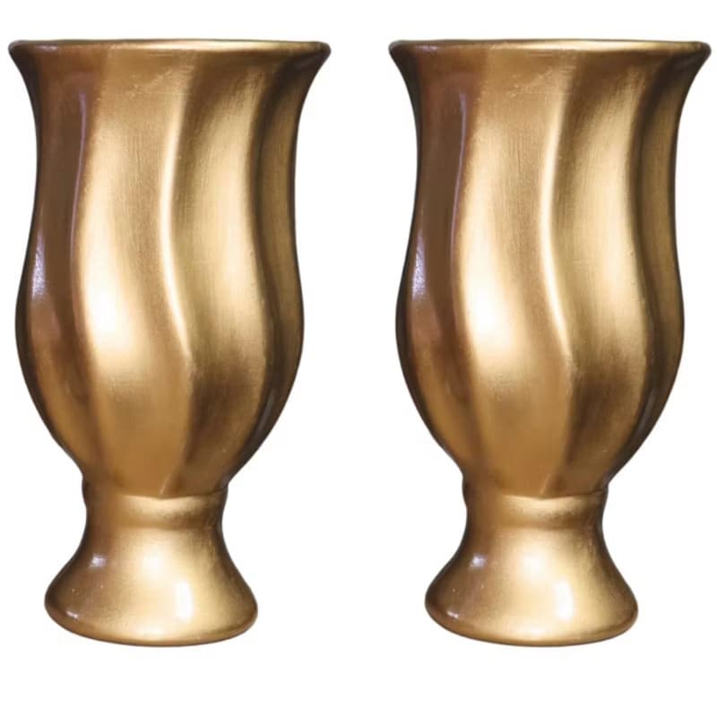 Conjunto de Vasos Torcido Médio de Cerâmica Para Decoração..