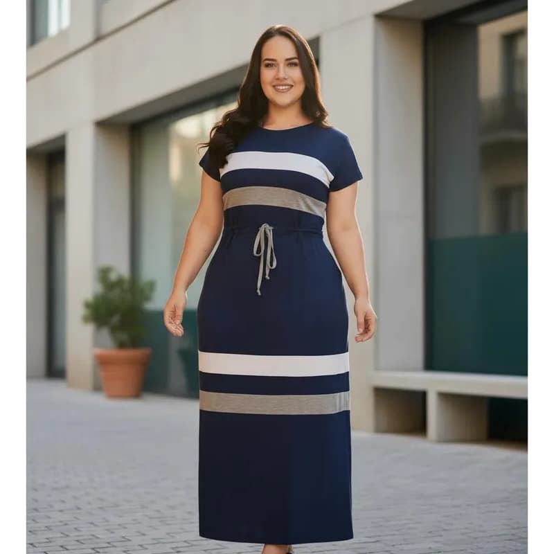 Vestido Longo Evangélico Festa, Elegância e Conforto Casual,  Moda Fashion Plus Size Tendência 2026
