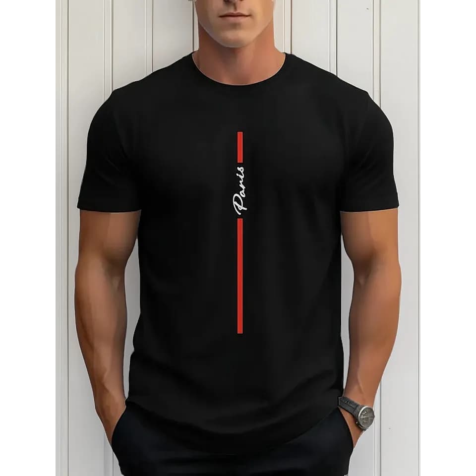 Camiseta Masculina Estampa Paris 100% Algodão Premium 2025 Camisa Blusa Unissex