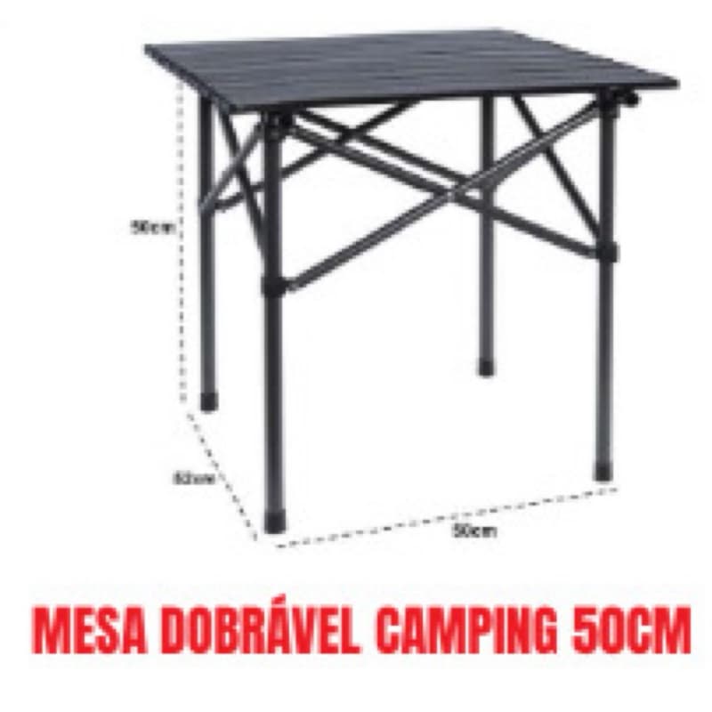 Mesa dobrável camping 50 cm