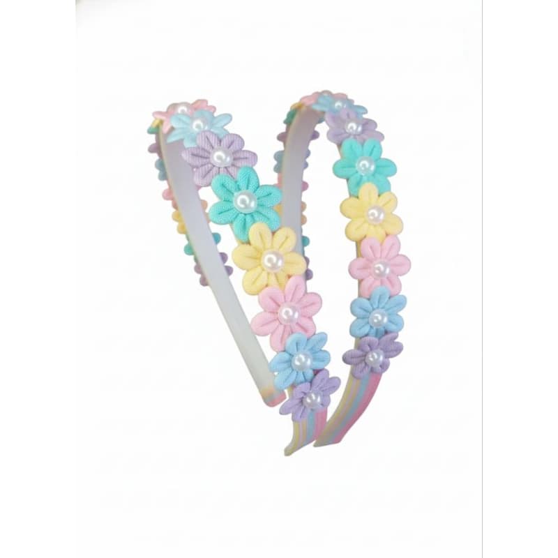 Tiara florzinhas, arco florzinha com pérola infantil
