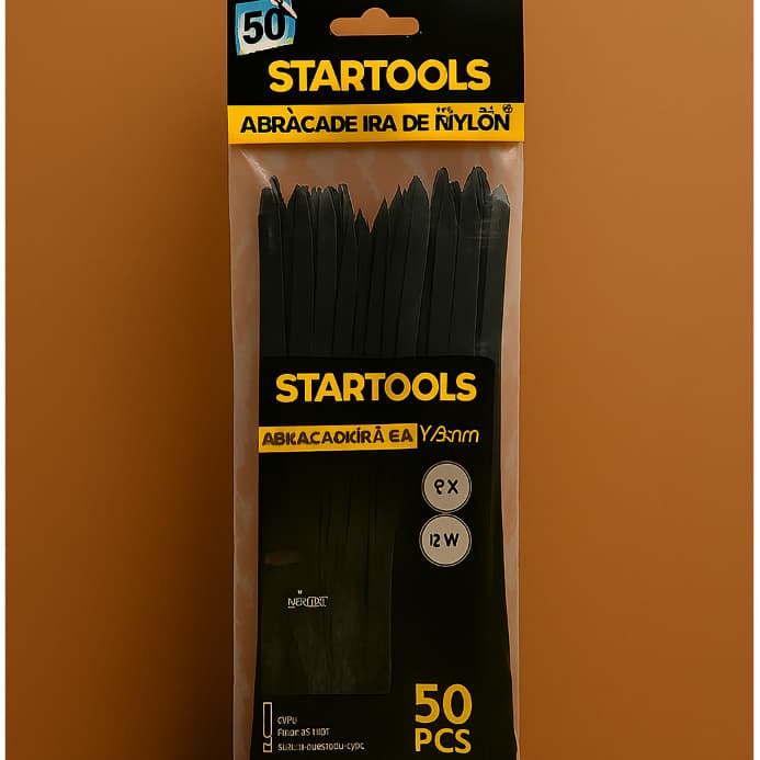 Abraçadeira de Nylon 40cm x 7,6mm com 50 Unidades - Preta casa " enforcagato"