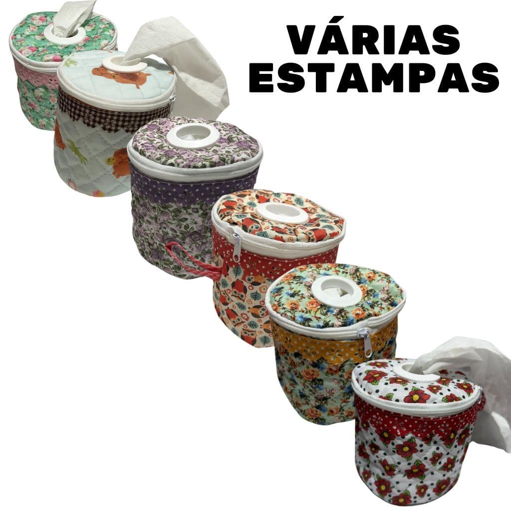 Porta Papel Higiênico Para Bolsas e  Carros Em Tecido Matelado  Ultrassônico