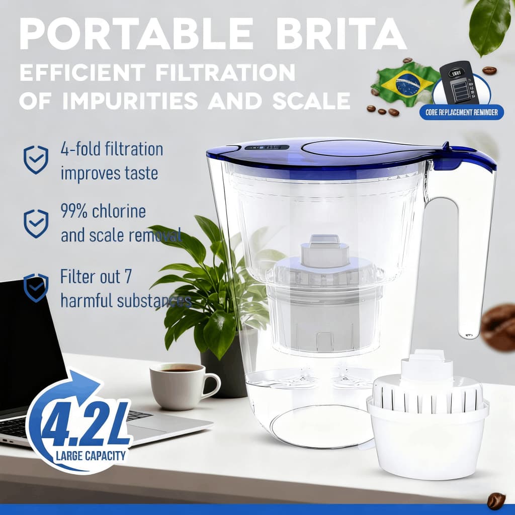 Caixa de purificação da água 4.2L Material ABS de classe alimentar Vem com elemento de filtro e monitor Cozinha de casa